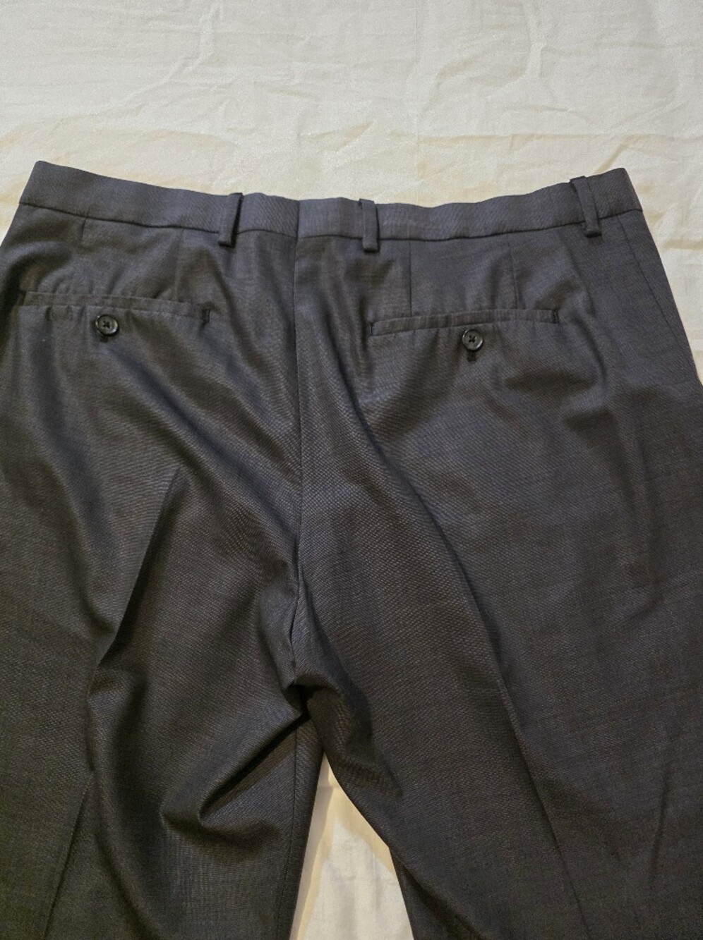 Express Men's Charcoal Gray Wool Size 44R Pants Are 34/34 - Picture 8 of 9